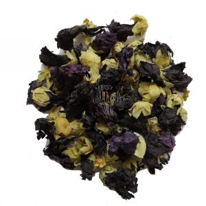 Black - Purple Hollyhock Mallow Dried Flowers
